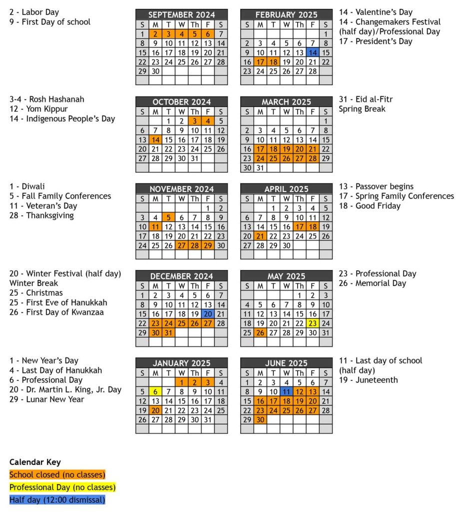 Calendar Poughkeepsie Day School